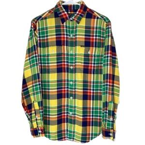 Polo Ralph Lauren Flannel Shirt Men’s Small Heavy Soft Multicolor 100% Cotton